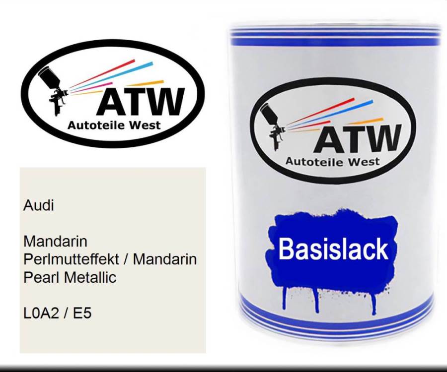 Audi, Mandarin Perlmutteffekt / Mandarin Pearl Metallic, L0A2 / E5: 500ml Lackdose, von ATW Autoteile West.